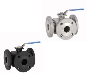 Multi-Way Ball Valves from G. Bee GmbH with flange connection