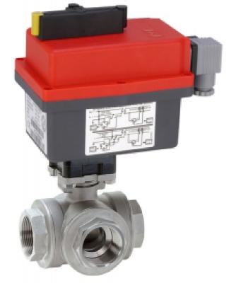 Automatic 3-way thread ball valve stainless steel 0060028241010