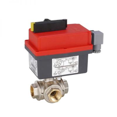 Automatic 3-way thread ball valve brass 2TV2000023