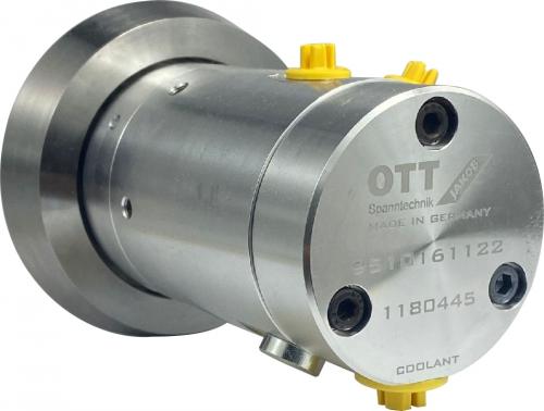 Rotary Union right 2KA-R-M42X1,5-SR90/15°/14 from OTT-JAKOB Spanntechnik with the article number 9510161122