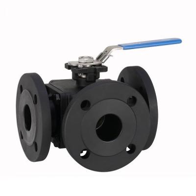 3-way flange ball valve of carbon steel from G.Bee with the article number ​0020014061040