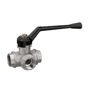3-way thread ball valve of brass from G.Bee with the article number ​00VGBAAC