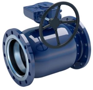 Ball valve for district heating steel flange with manual gear from G. Bee GmbH with the article number ​00VZDPP2