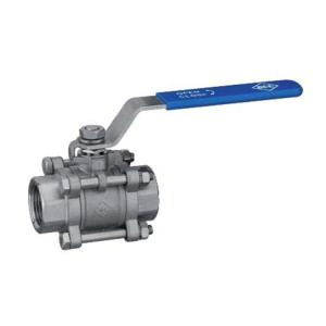 Ball valve with thread connection 3-piece design of stainless steel from G. Bee GmbH with the article number ​00VZGDACF