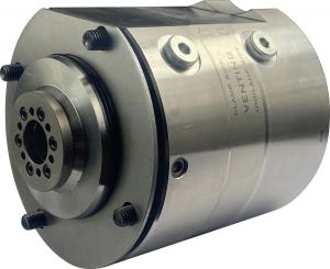 Hydraulik-Löseeinheit LE115F-H14,7-GB-GQ-V in silber mit der Artikelnummer 9510277902V01 von OTT-JAKOB Spanntechnik - seitliche Ansicht